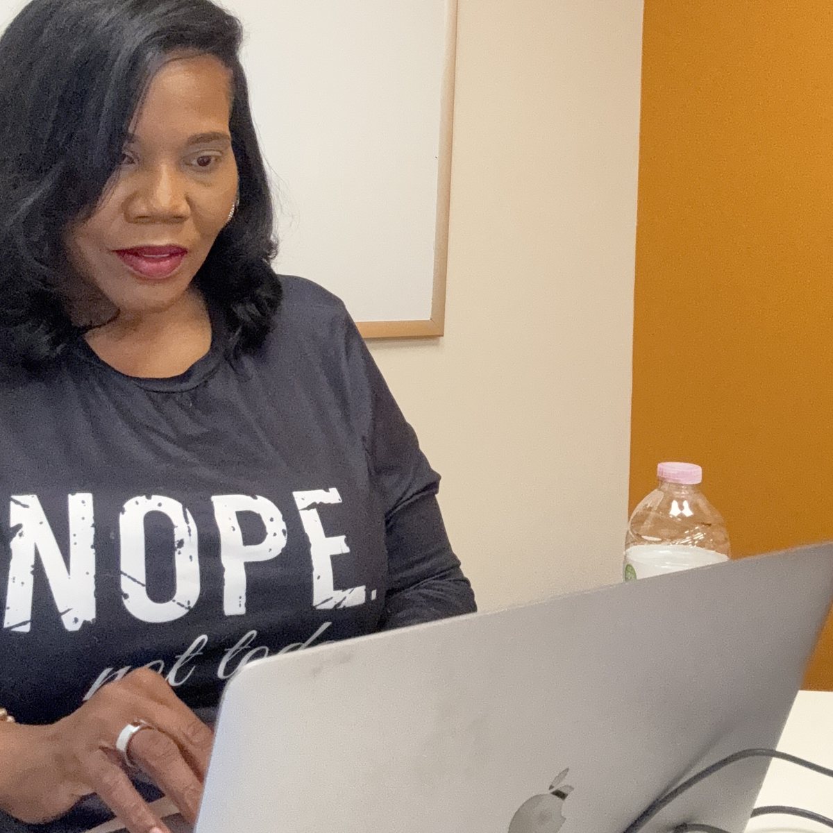 Dr. Shenelle DuBose at her desk